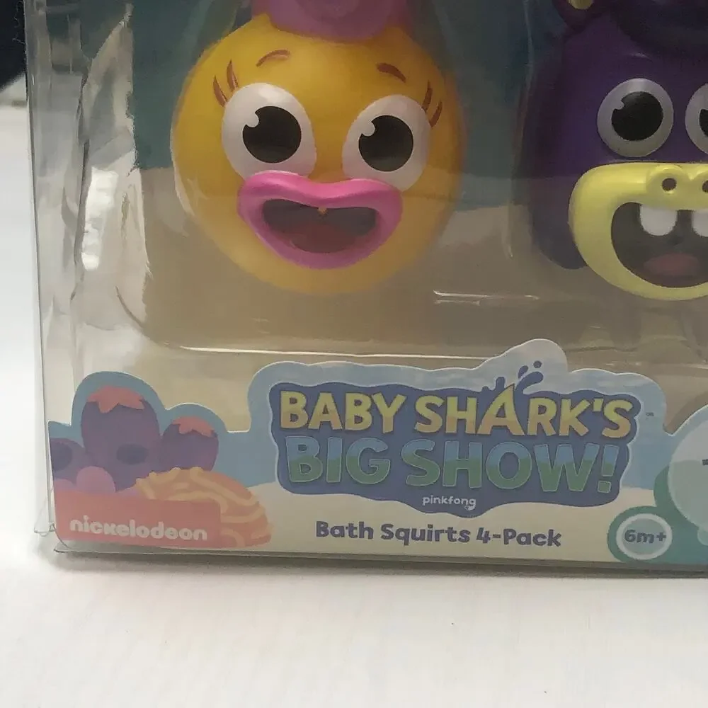 New Pinkfong Nickelodeon Baby Sharks Big Show! Bath Time Set Squirt Toys